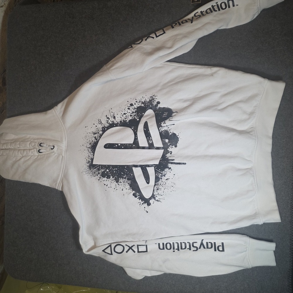 PlayStation Spray Paint Hoodie Size Small B1
